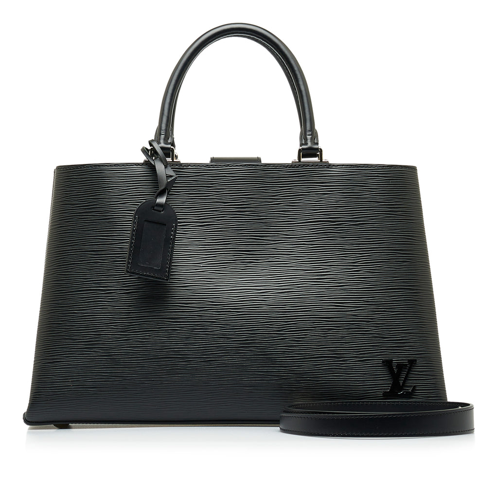 LOUIS VUITTON Capucines Black EPI Leather Women's Shoulder