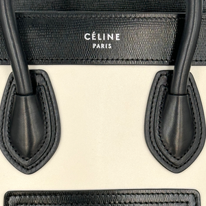 Celine Luggage Nano Handbag White