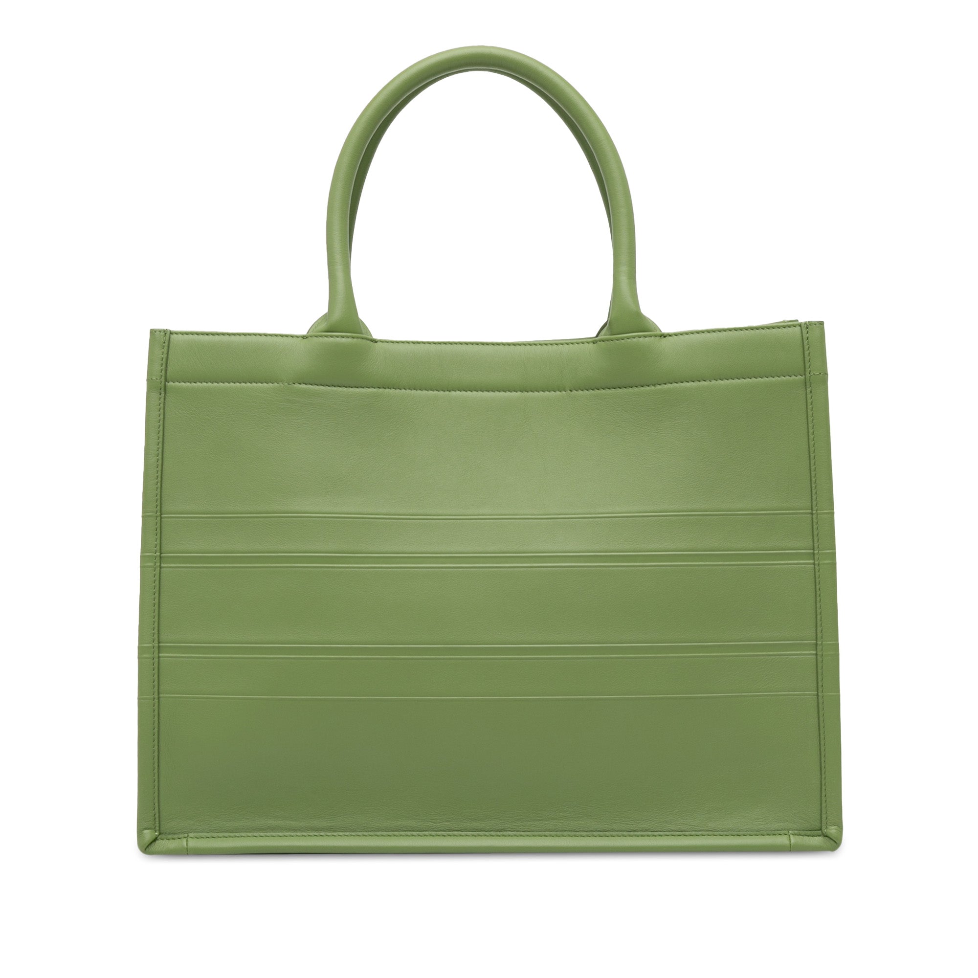 Dior Book Tote Medium Green Embossed Leather