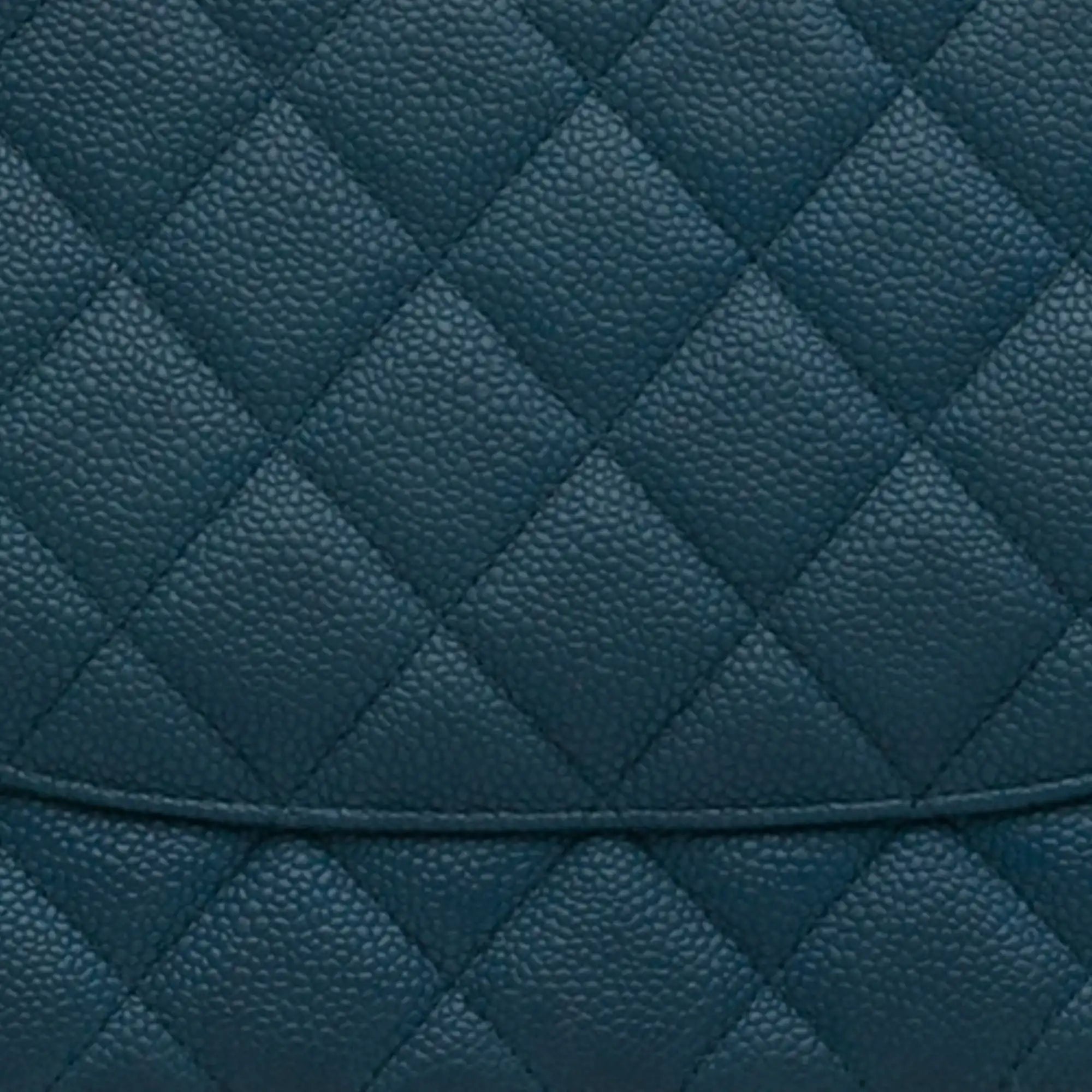 Chanel Classic Double Flap Jumbo Blue Caviar Gold