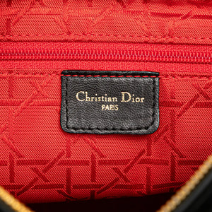 Dior Lady Dior Medium Black Lambskin Gold