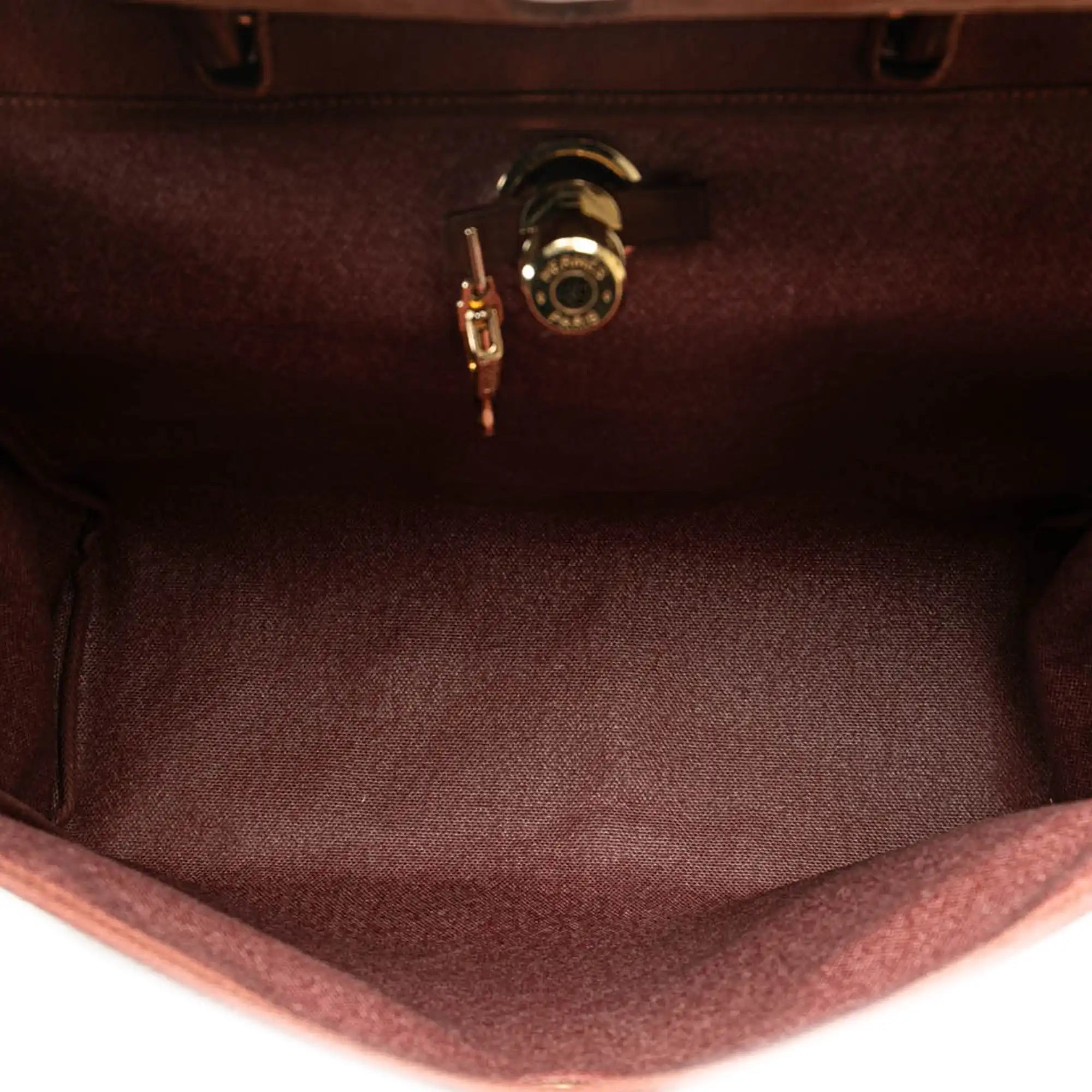 Hermès Herbag Zip 39 Brown Toile Palladium