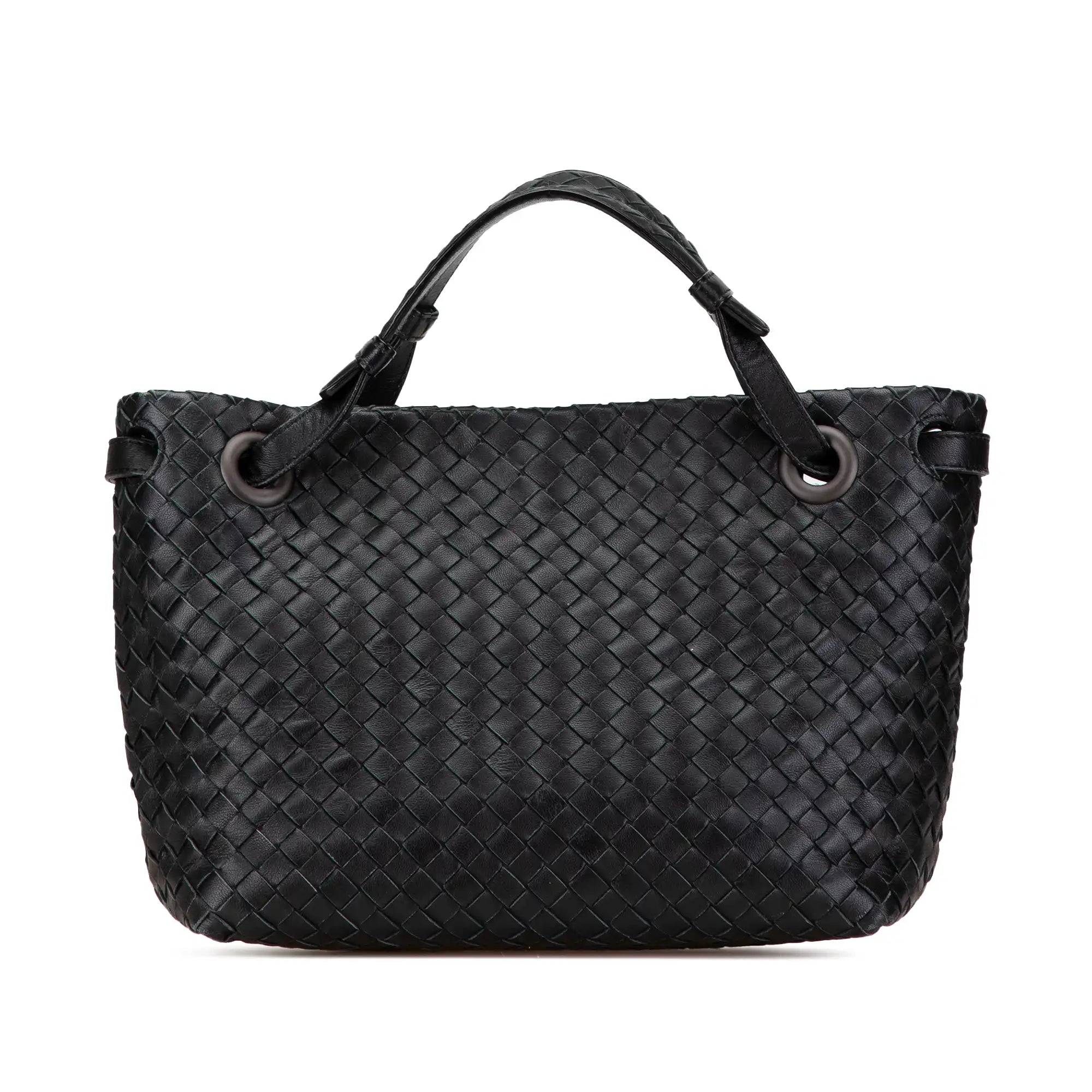 Bottega Veneta Bella Tote Black Intrecciato Leather