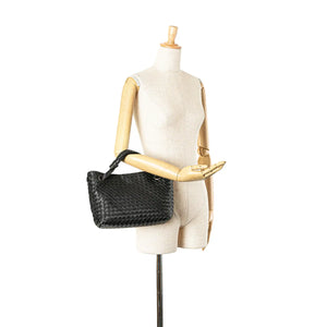 Bottega Veneta Bella Tote Black Intrecciato Leather