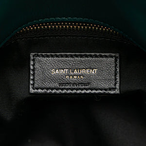 Yves Saint Laurent LouLou Puffer Small Green Crushed Velvet