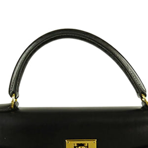 Hermès Kelly Sellier 32 Black Boxcalf Gold