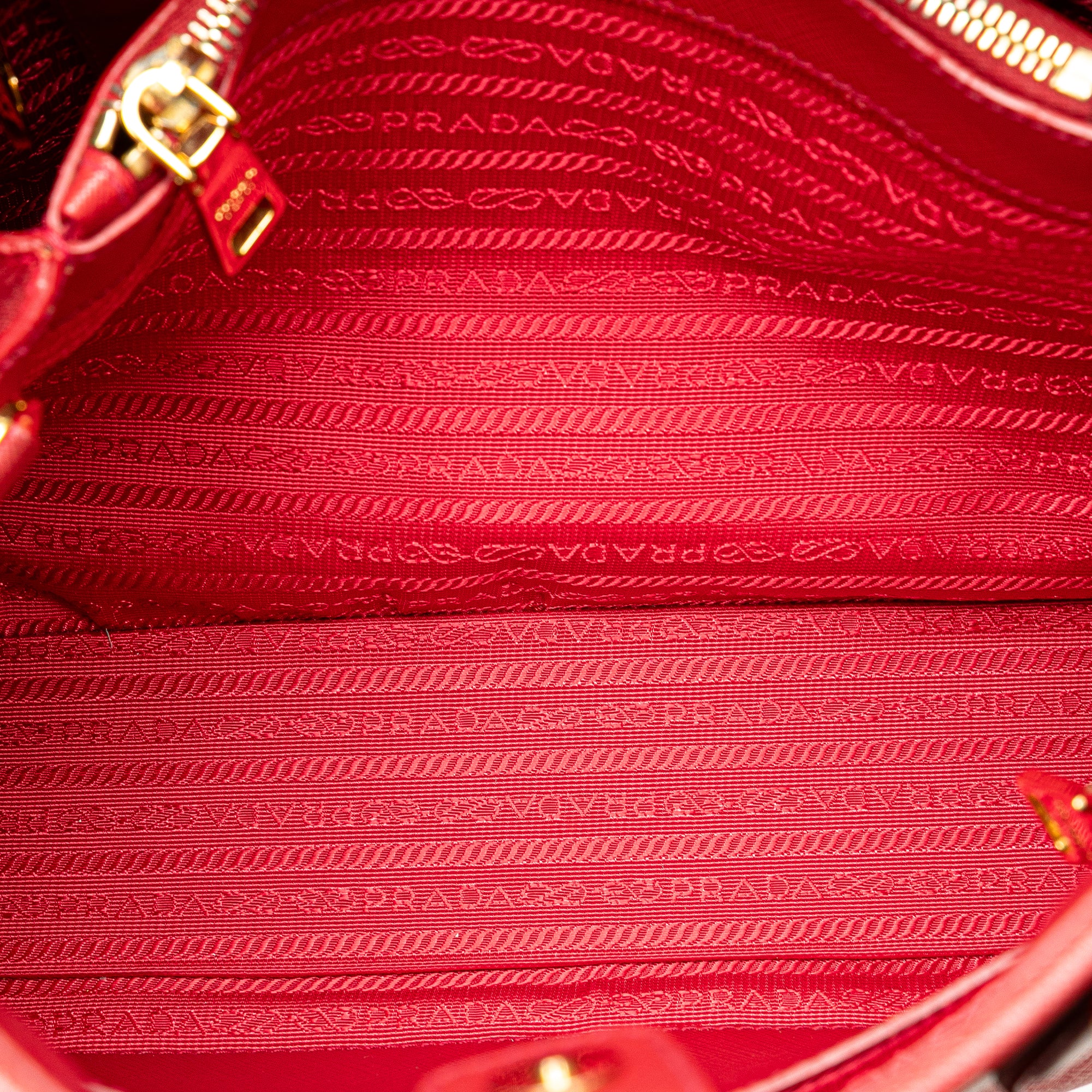 Prada Dome Bag Red Saffiano Lux