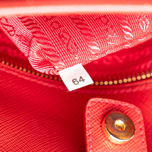 Prada Dome Bag Red Saffiano Lux