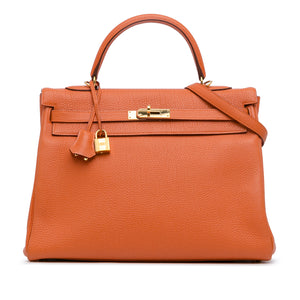 Hermès Kelly 35 Retourne Orange Togo