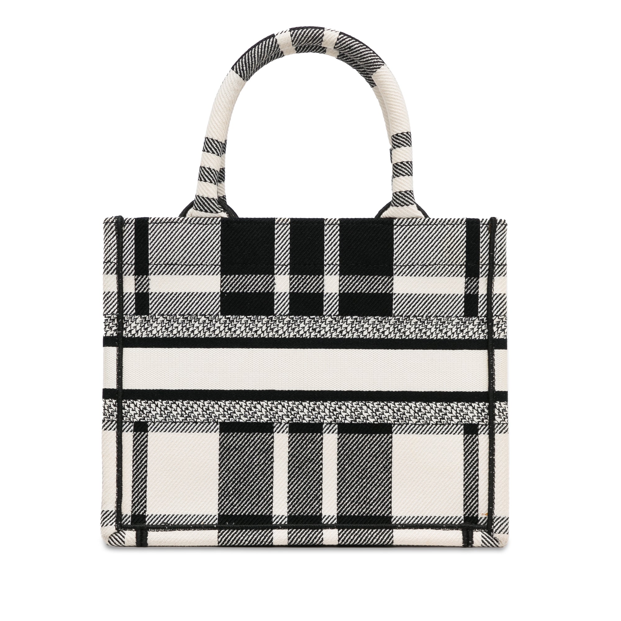 Dior Book Tote Small Bicolor Check N Dior Canvas