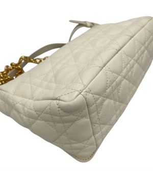 Dior Caro Bag Small Beige Shearling Suede