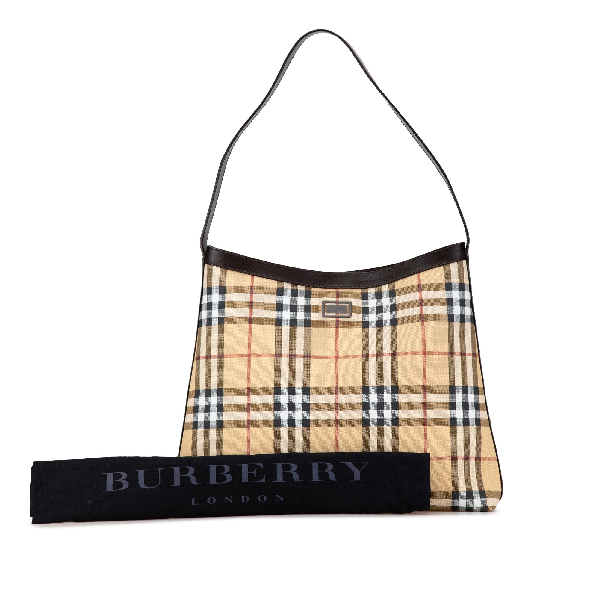 Burberry Shoulder Bag House Check Canvas