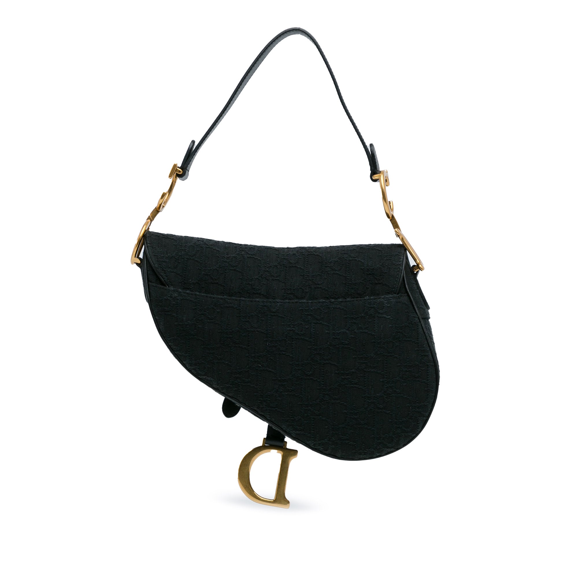 Dior Saddle Bag Medium Black Oblique Canvas