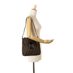 Fendi Shoulder Bag Brown Zucca Canvas