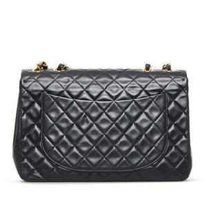 Chanel Classic Single Flap Maxi Black Lambskin Gold