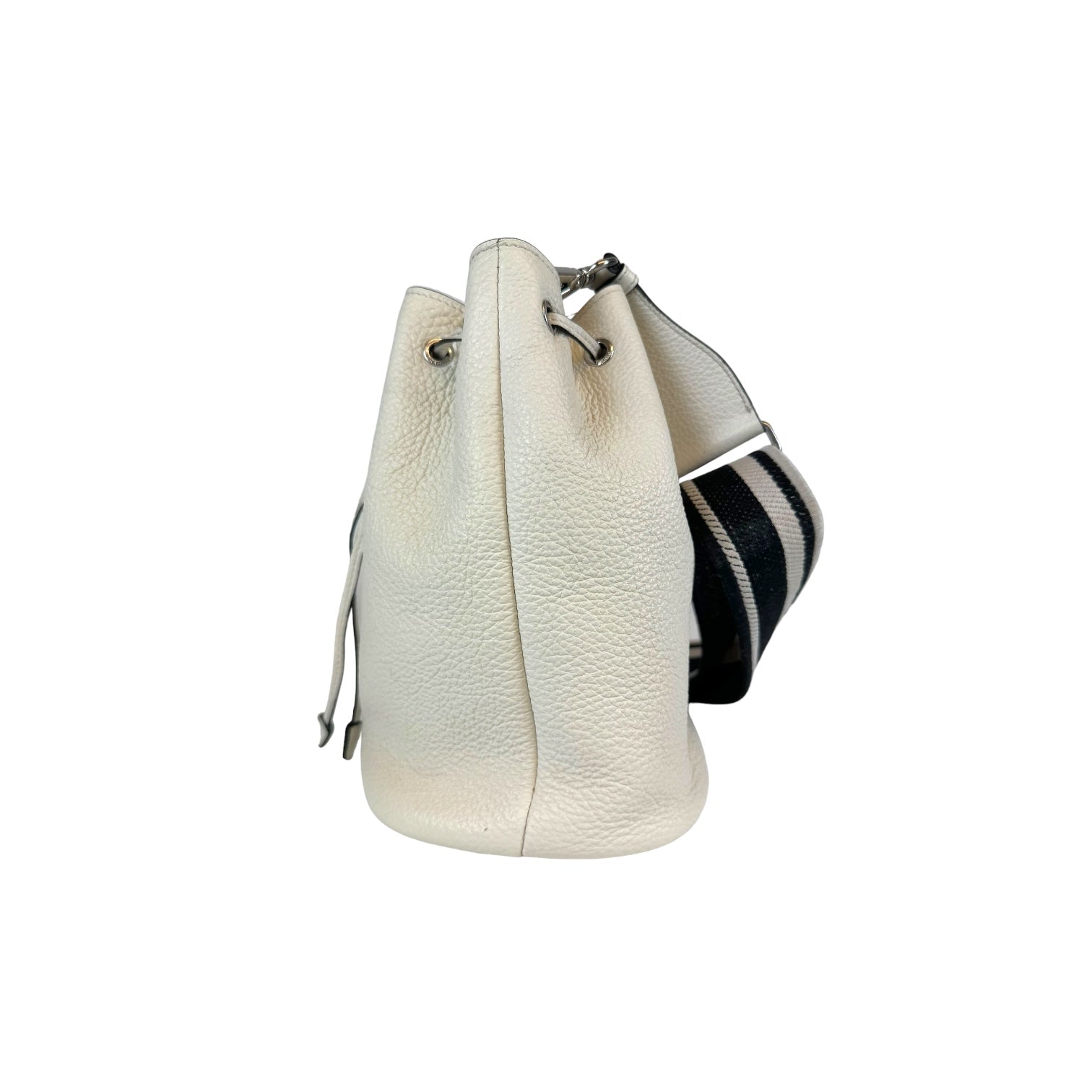 Prada VItello Daino Bianco Bucket Bag