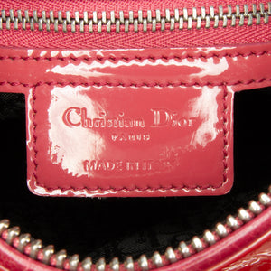 Dior Lady Dior Medium Red Patent Leather