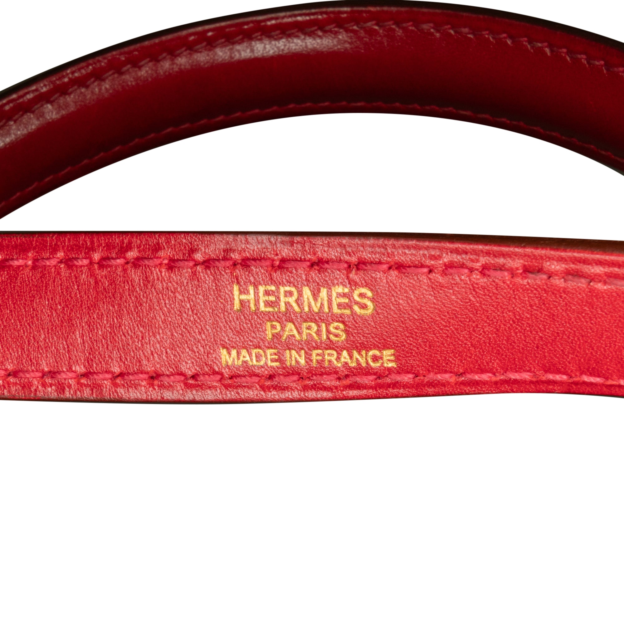 Hermès Kelly Retourne 32 Rouge Vif Tadelakt Gold