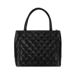 Chanel Medallion Tote Bag Black Caviar Gold