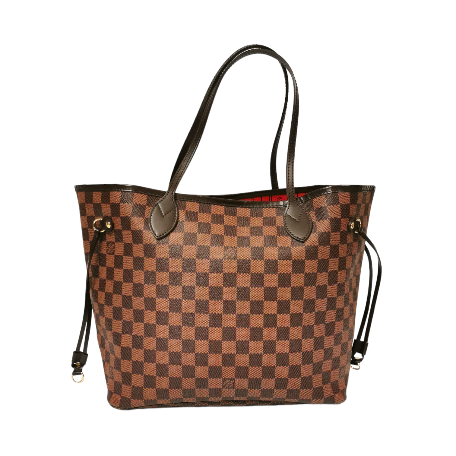 LV NEVERFULL DAMIER EBENE MISALIGNED STITCHING