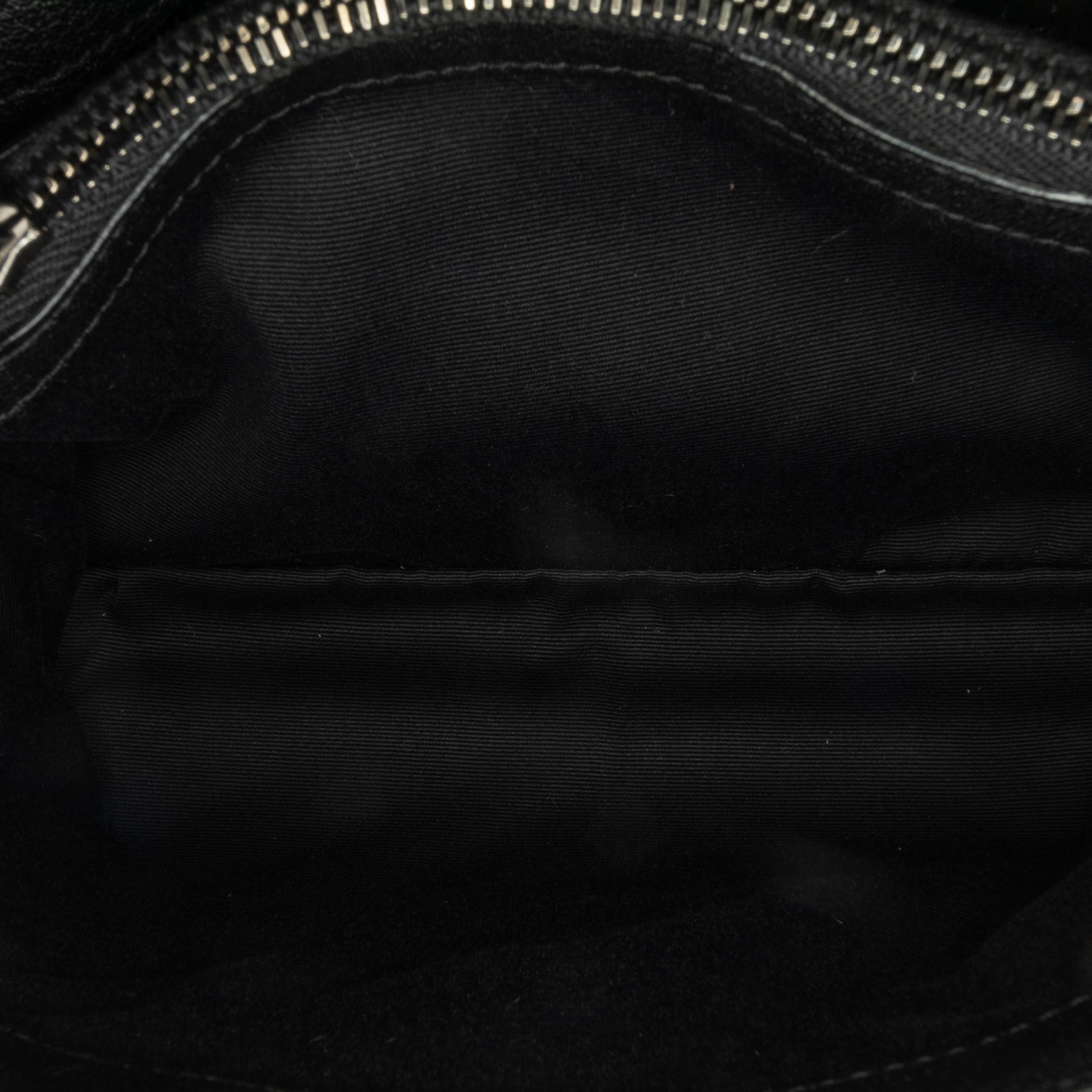 Yves Saint Laurent College Top Handle Bag Medium Black Leather