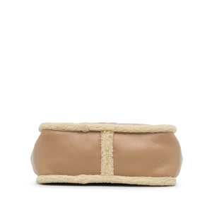 Stella McCartney Stella Logo Beige Shearling Trimmed