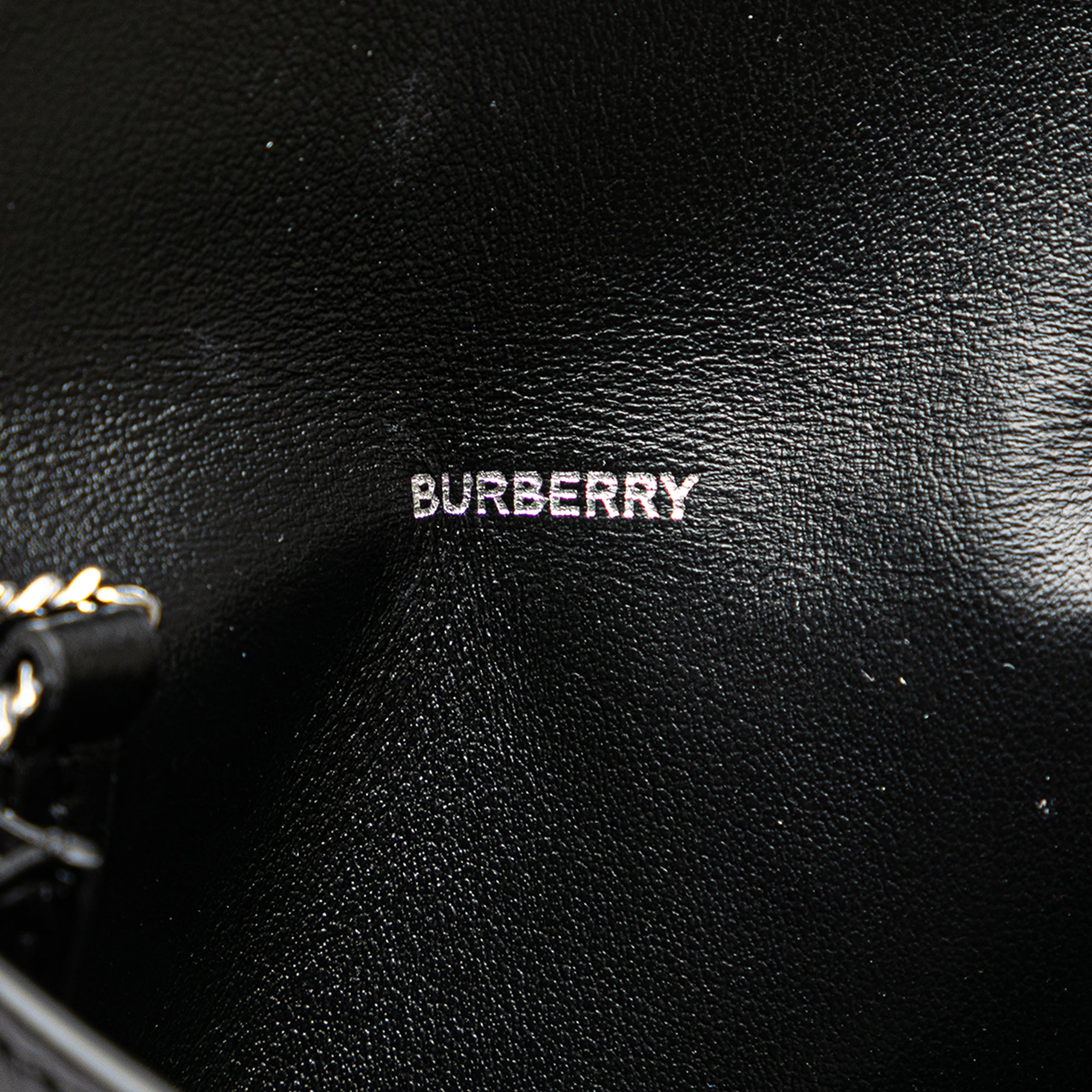 Burberry Horseferry Jody Wallet On Chain Black Leather