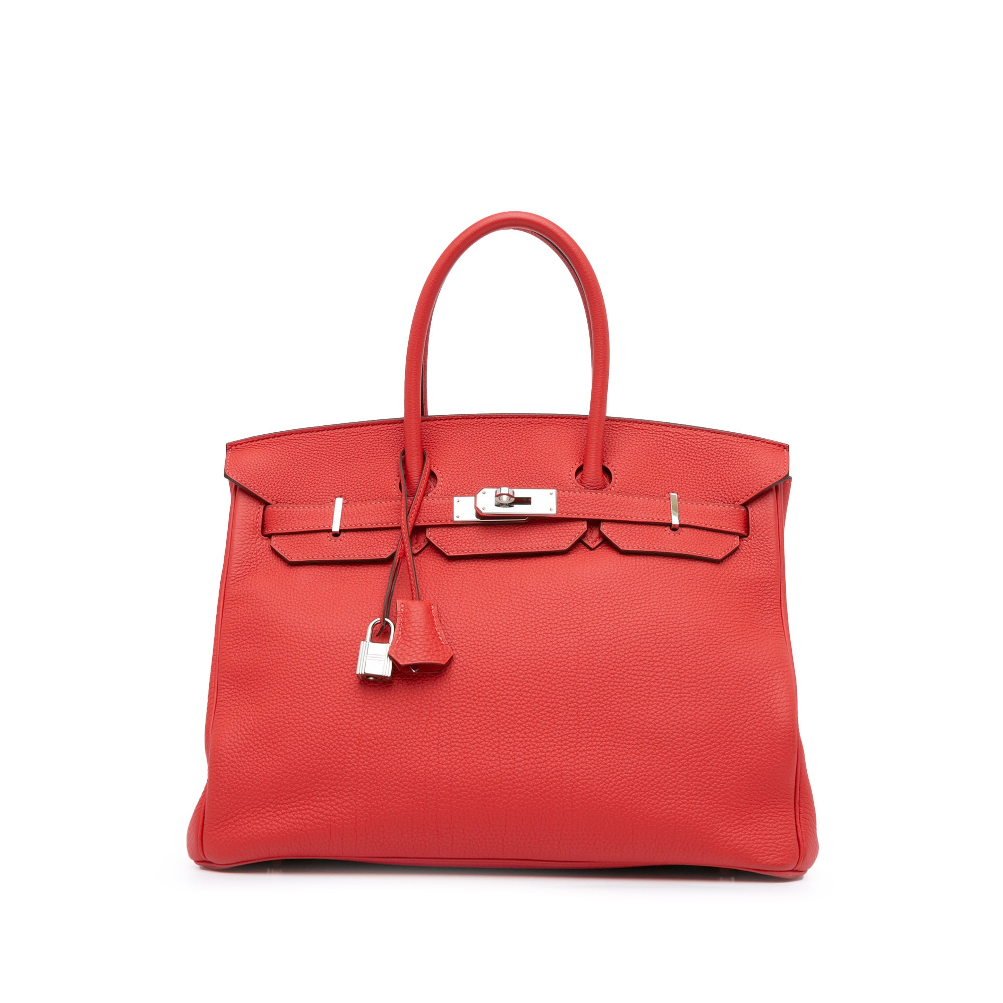 Hermès Birkin 35 Red Retourne Togo Palladium