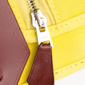 Hermès Herbag Zip 31 Yellow Toile Palladium