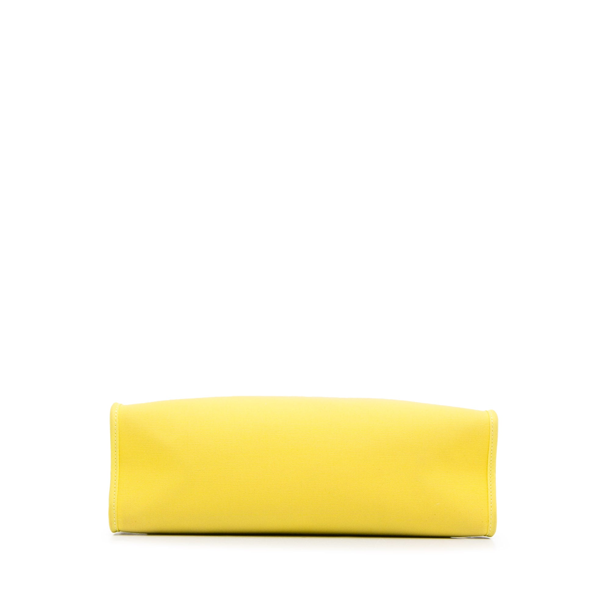 Hermès Herbag Zip 31 Yellow Toile Palladium