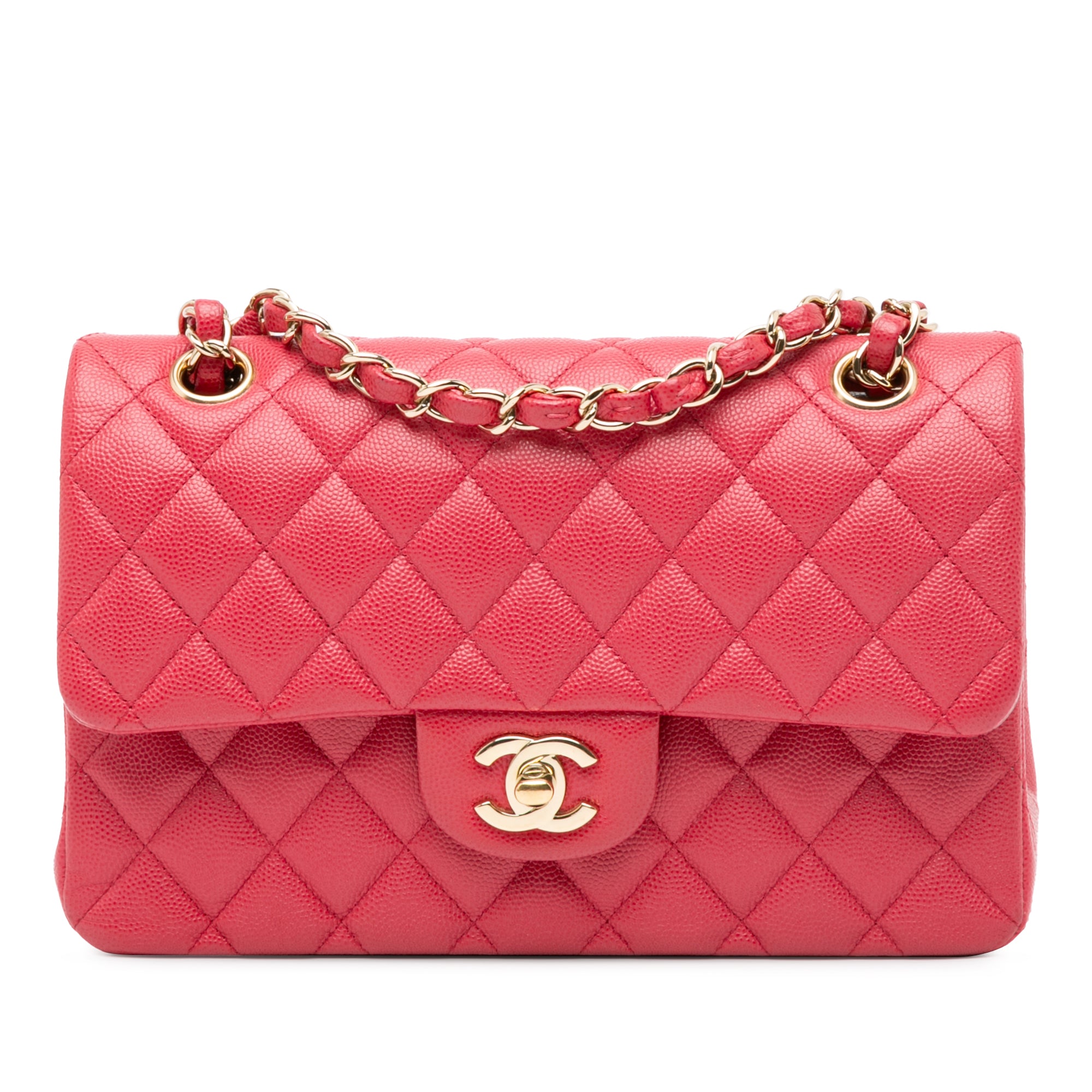 Chanel Classic Double Flap Small Pink Caviar