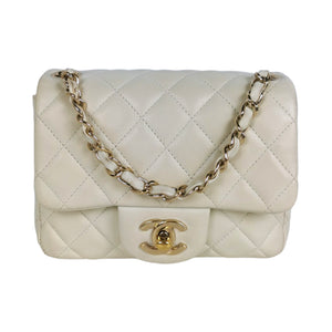 Chanel Flap Bag Mini Caviar White