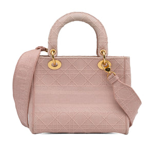 Dior Lady D-Lite Medium Pink Canvas