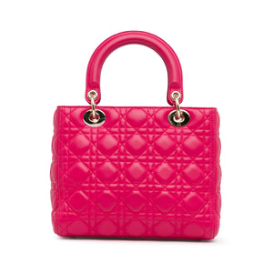 Dior Lady Dior Medium Pink Cannage Lambskin