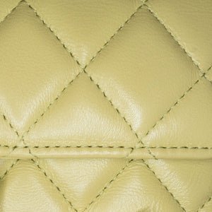 Chanel Classic Single Flap Casino Royale Charms Small Lime Green Lambskin Gold