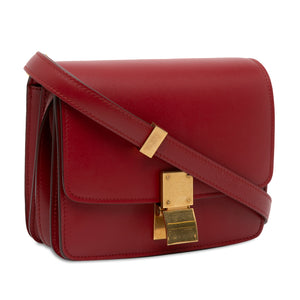 Celine Classic Box Small Red Calfskin