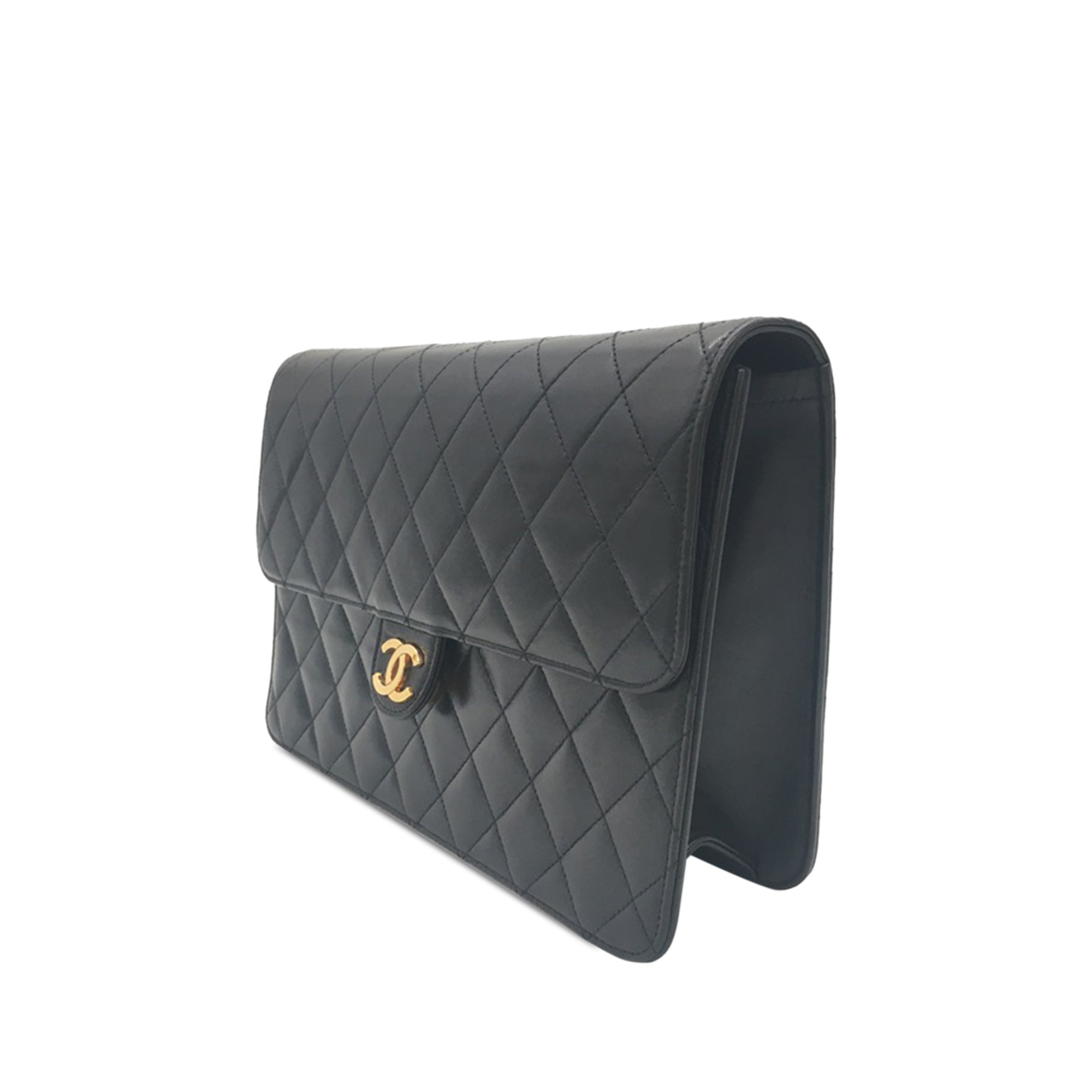 Chanel Classic Single Flap Black Lambskin Gold