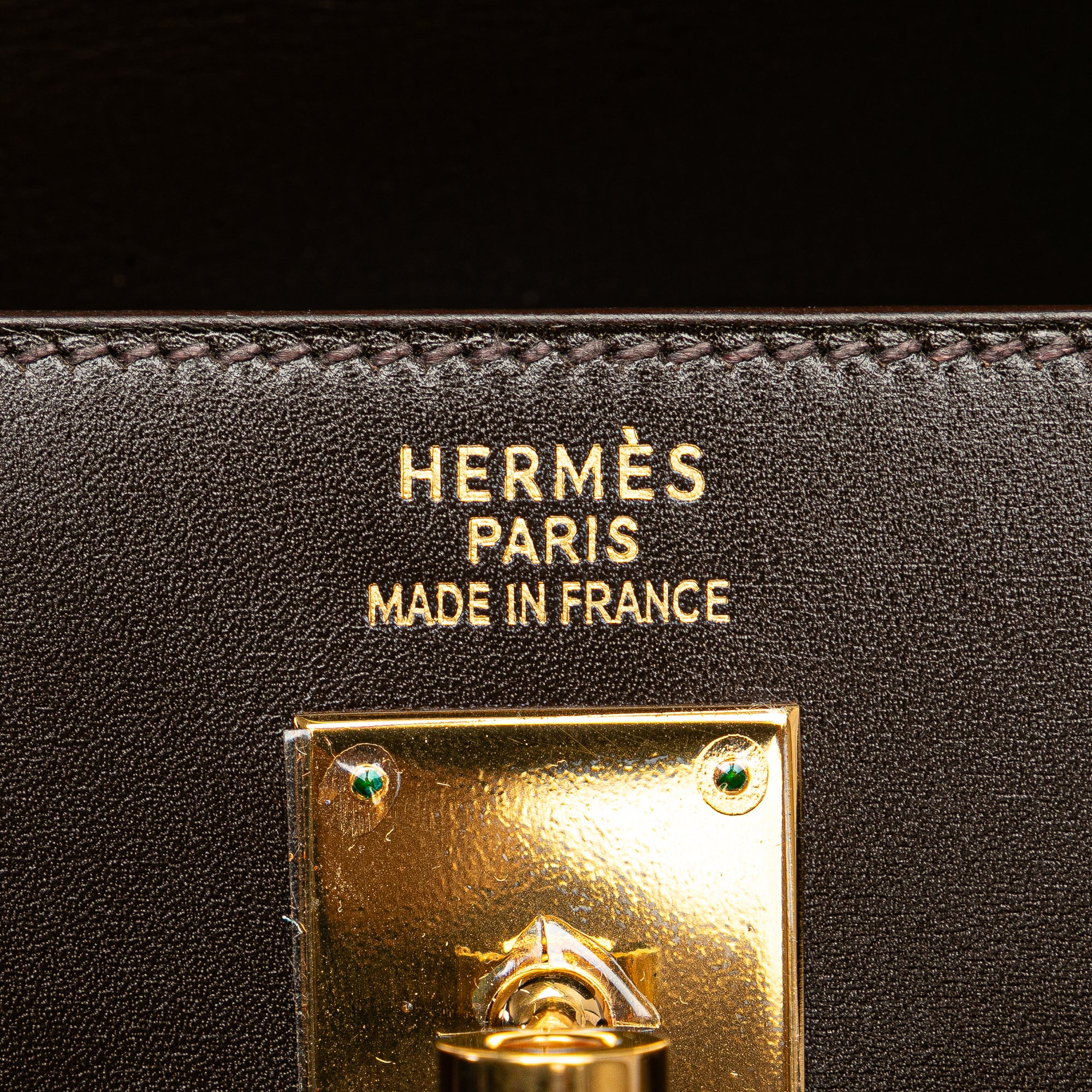 Hermès Kelly Sellier 35 Brown Ebene Box Calf