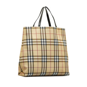 Burberry Tote Bag Brown House Check Canvas