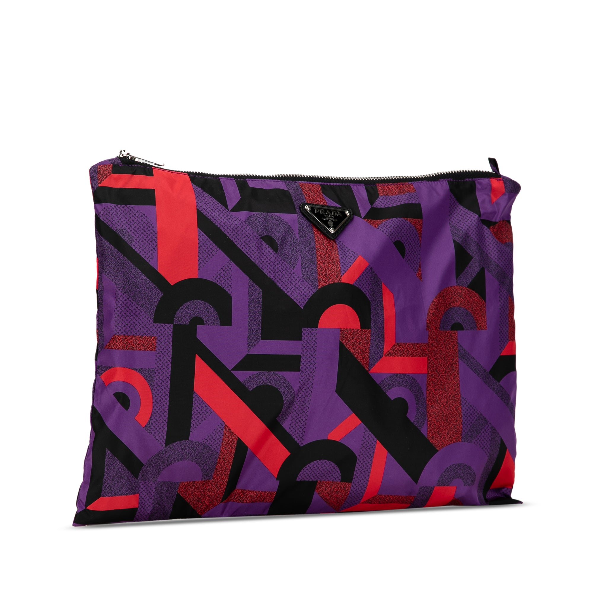 Prada Stampato Clutch Printed Tessuto Nylon