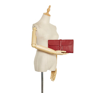 Hermès Jige Elan Clutch Red Swift