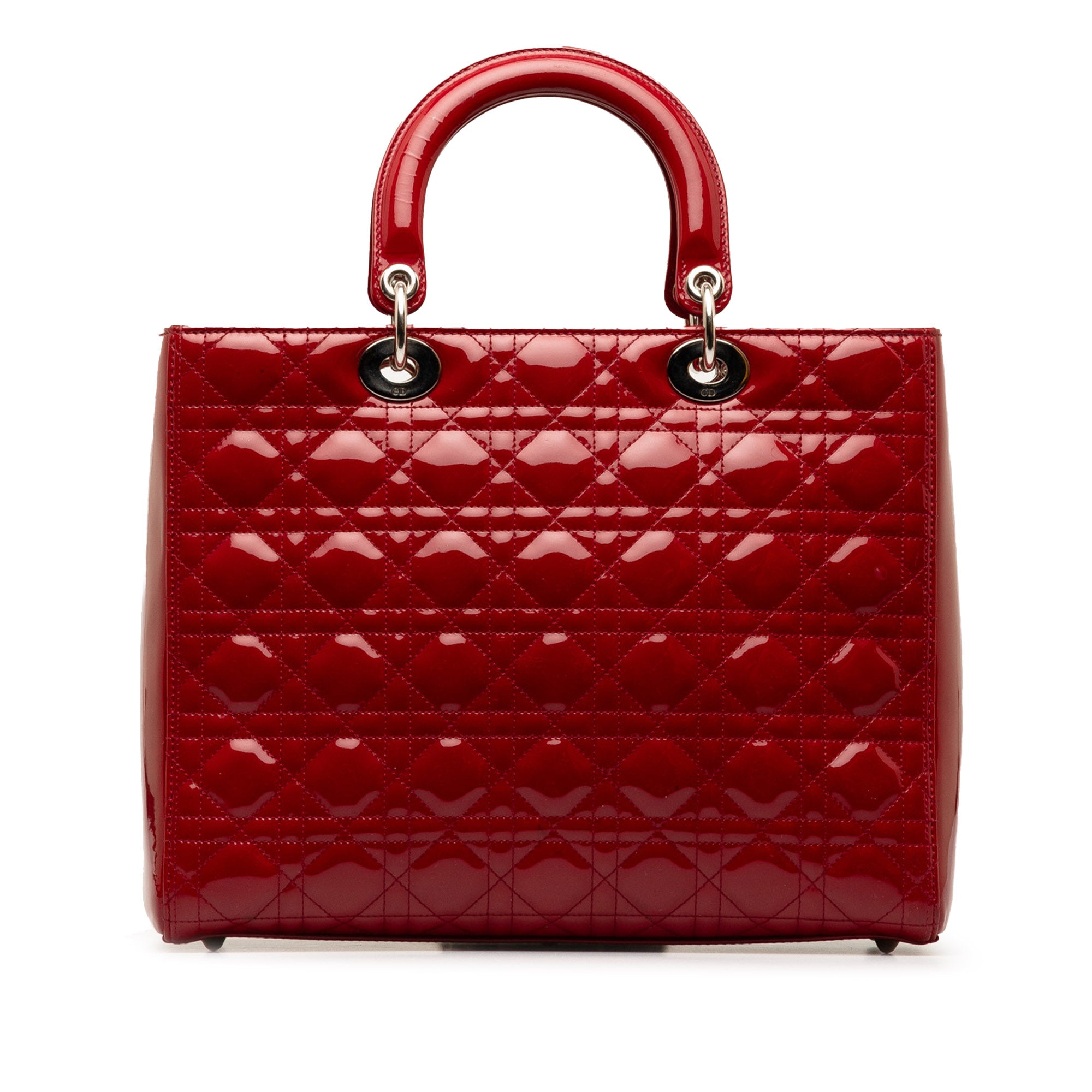 Dior Lady Dior Large Red Patent