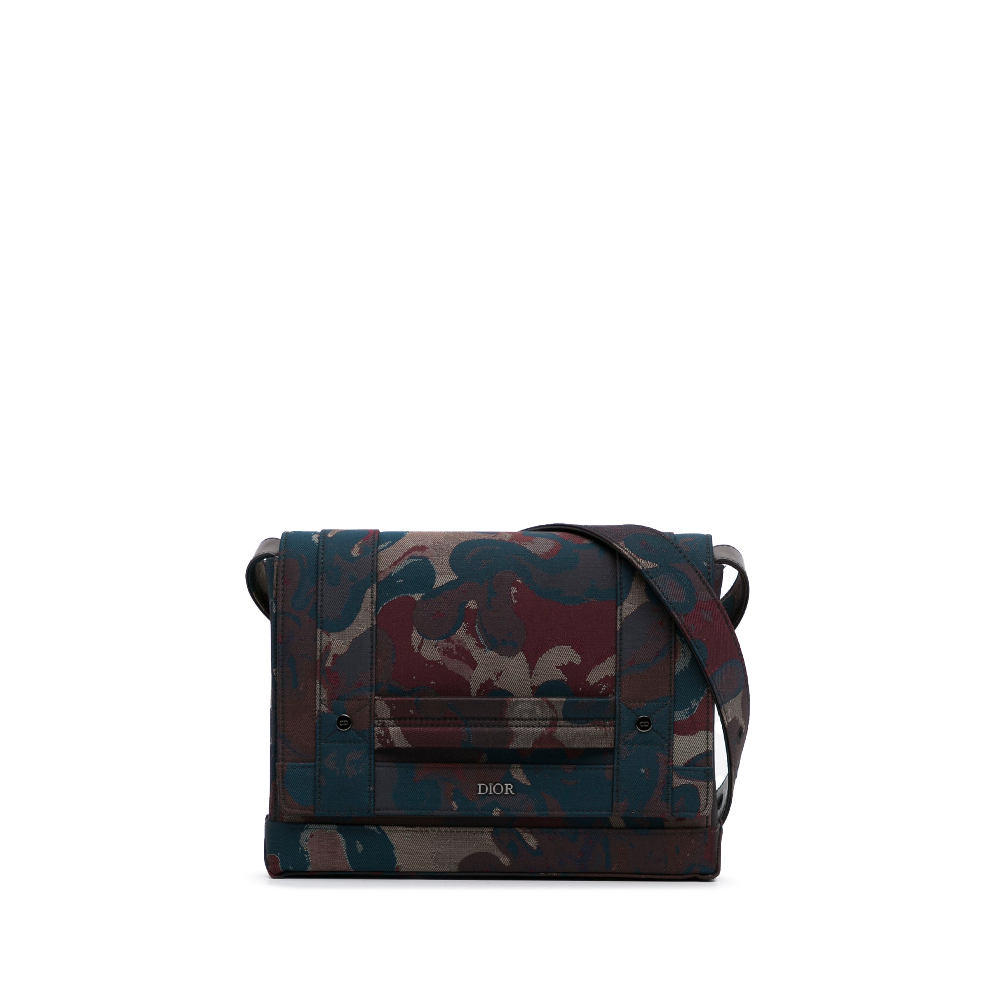 Dior X Peter Doig Messenger Bag Brown Camouflage Canvas