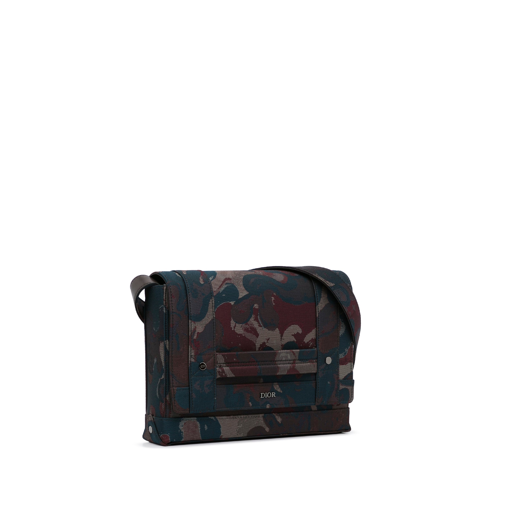 Dior x Peter Doig Messenger Bag Brown Camouflage Canvas