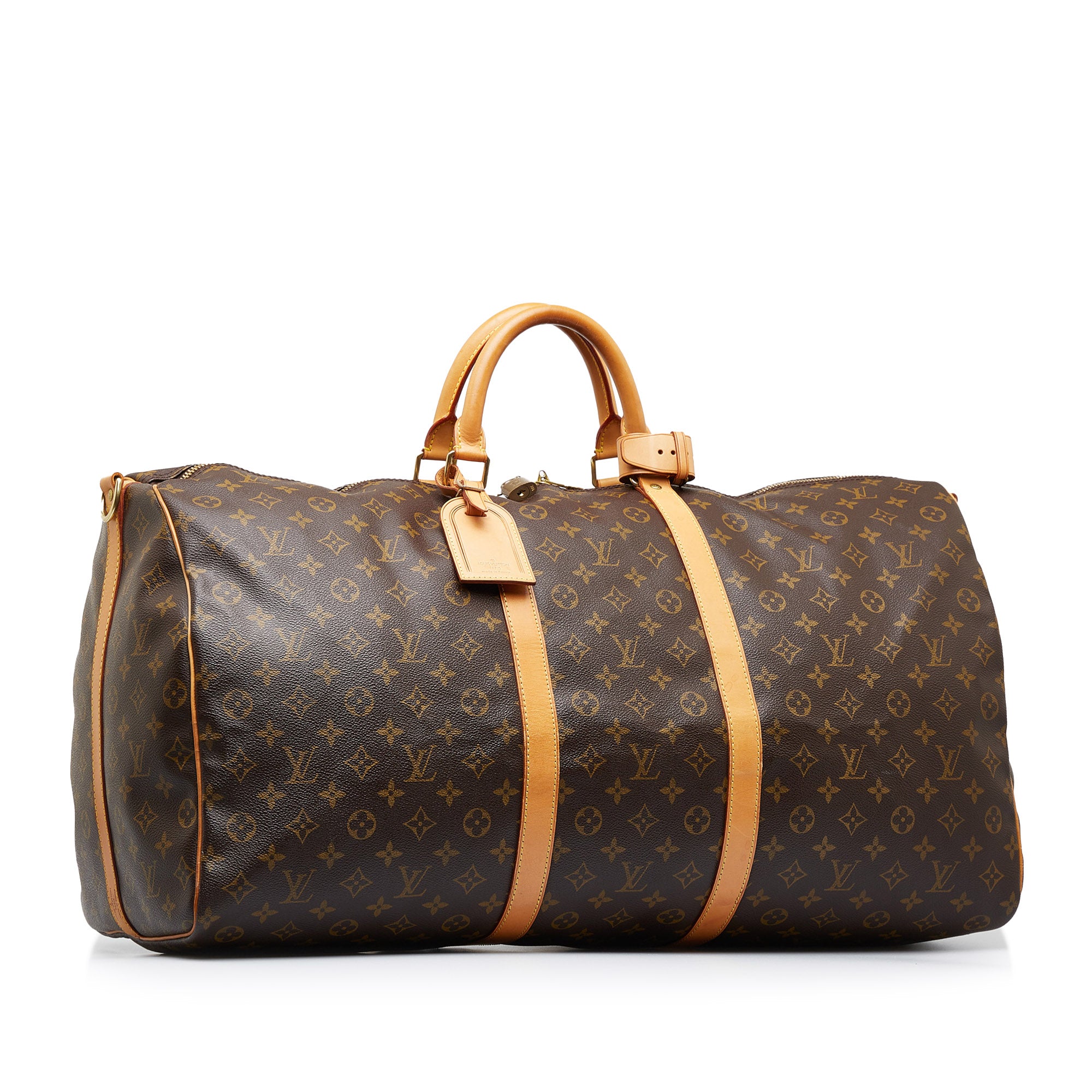 LOUIS VUITTON Monogram Canvas Keepall 60 Bandouliere Bag